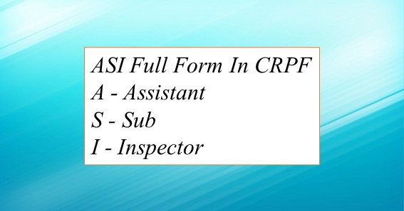 ASI formulario completo en CRPF