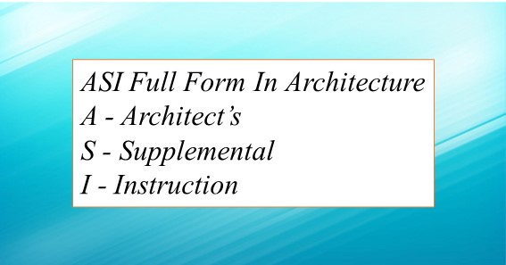 ASI es una forma completa en arquitectura